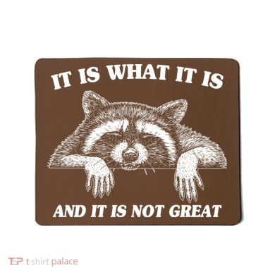 Funny Raccoon It Is What It Is And It Is Not Great Mousepad