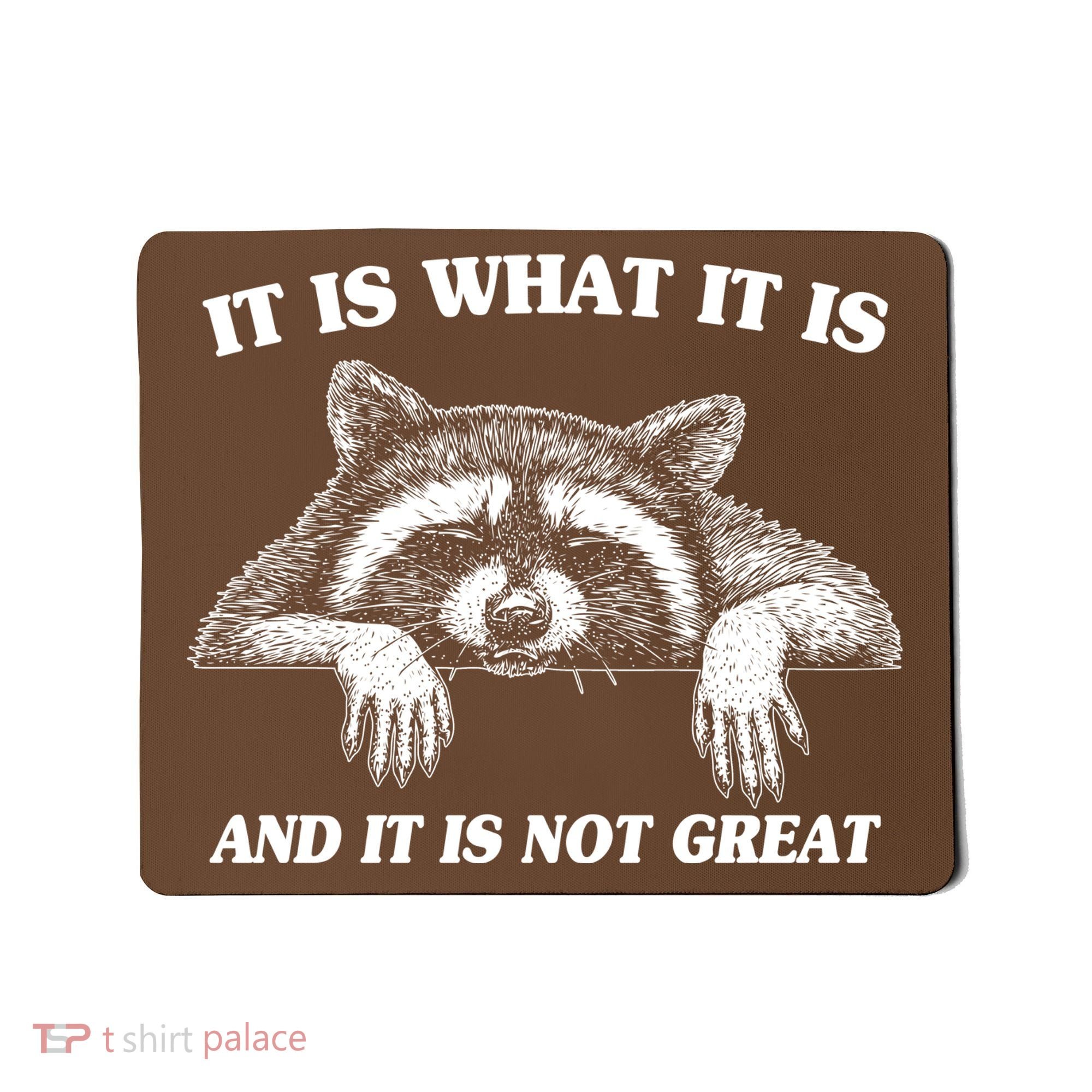 Funny Raccoon It Is What It Is And It Is Not Great Mousepad
