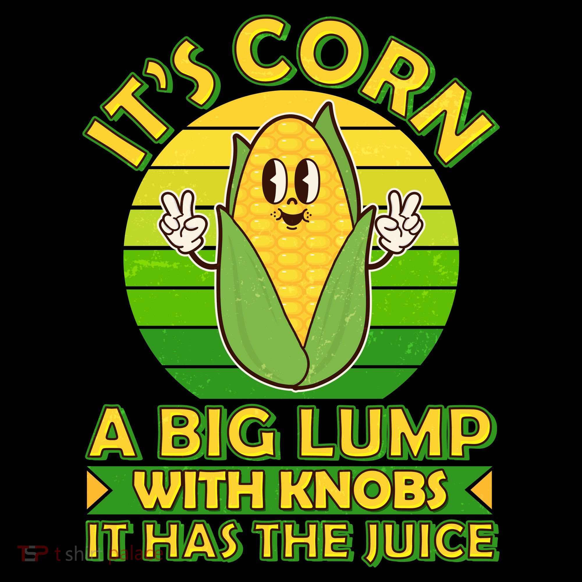 Funny Retro It's Corn A Big Lump With Knobs It Has The Juice Coaster