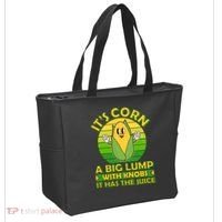 Funny Retro It's Corn A Big Lump With Knobs It Has The Juice Tote Bag thumb 2