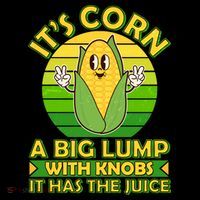 Funny Retro It's Corn A Big Lump With Knobs It Has The Juice Tote Bag thumb 4