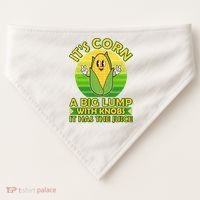 Funny Retro It's Corn A Big Lump With Knobs It Has The Juice USA-Made Doggie Bandana thumb 0