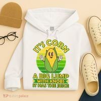 Funny Retro It's Corn A Big Lump With Knobs It Has The Juice Hoodie thumb 4