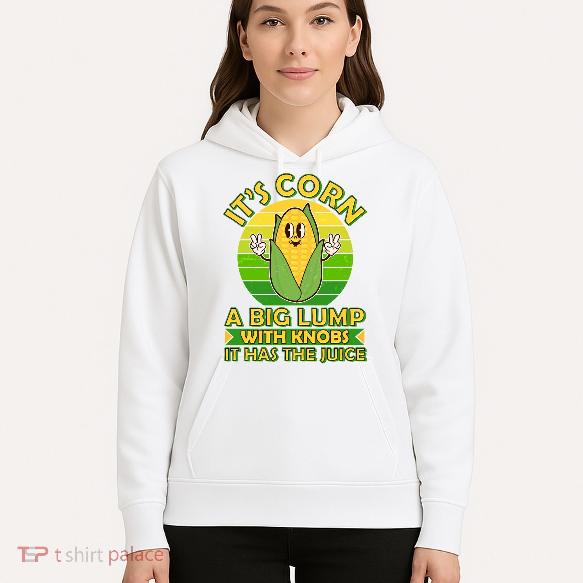Funny Retro It's Corn A Big Lump With Knobs It Has The Juice Hoodie