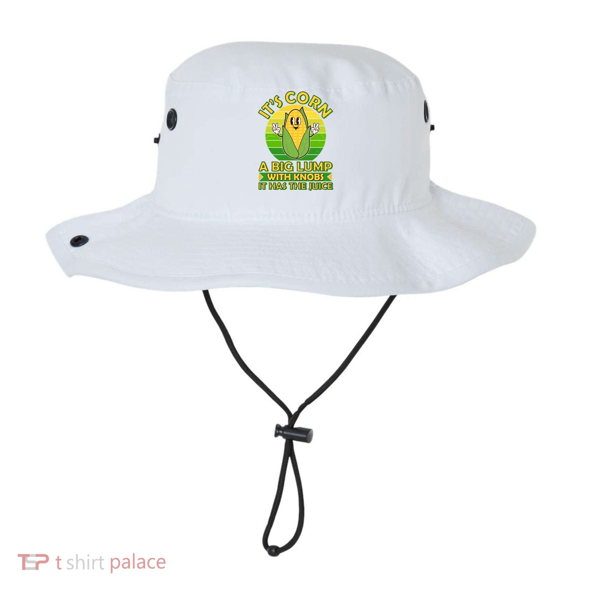 Funny Retro It's Corn A Big Lump With Knobs It Has The Juice Bucket Hat