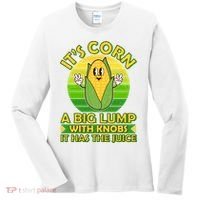 Funny Retro It's Corn A Big Lump With Knobs It Has The Juice Women's Long Sleeve Shirt thumb 0