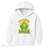 Funny Retro It's Corn A Big Lump With Knobs It Has The Juice Kids Hoodie thumb 0