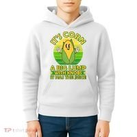 Funny Retro It's Corn A Big Lump With Knobs It Has The Juice Kids Hoodie thumb 4