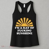 Funny Retro I Am A Ray Of Fucking Sunshine Gift Women's Tank Top thumb 3