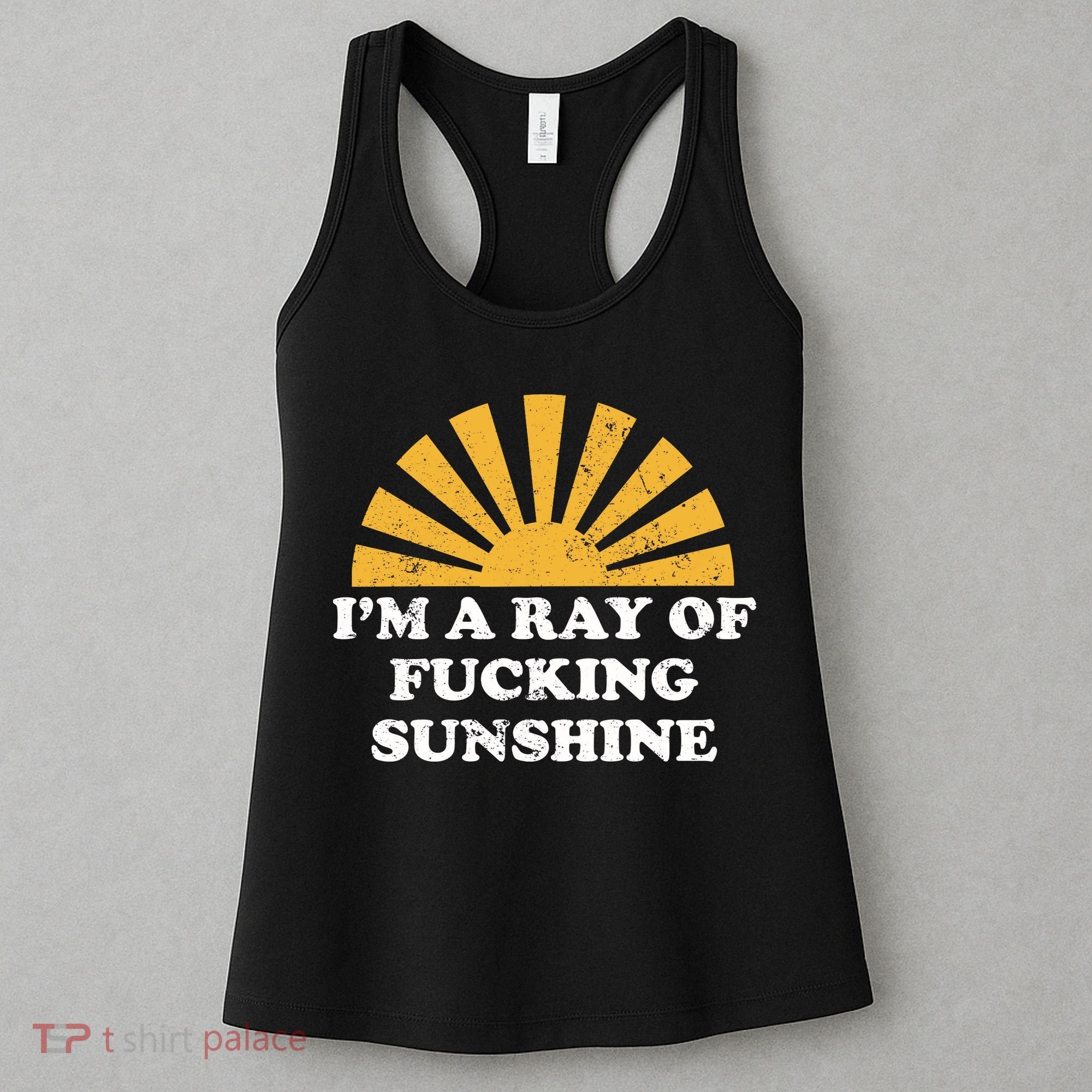 Funny Retro I Am A Ray Of Fucking Sunshine Gift Women's Tank Top