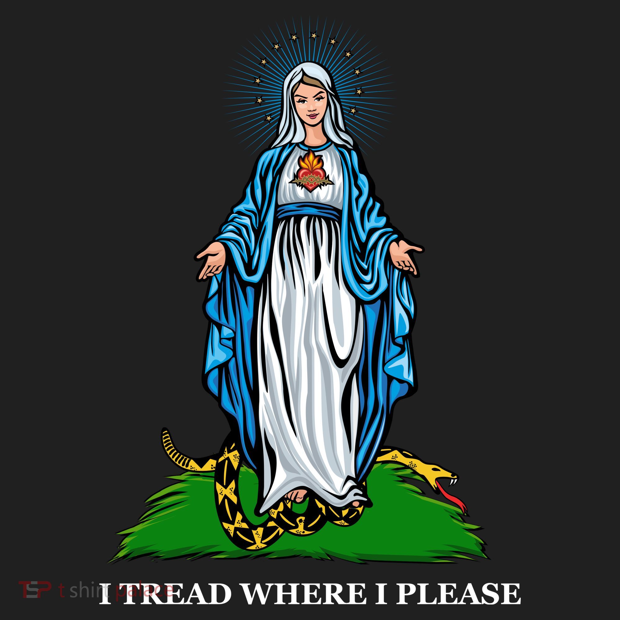 Funny Religious I Tread Where I Please Mary Versus Tread On Me Snake Women's Sweatshirt