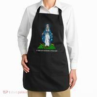 Funny Religious I Tread Where I Please Mary Versus Tread On Me Snake Apron thumb 2