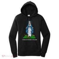Funny Religious I Tread Where I Please Mary Versus Tread On Me Snake Women's Hoodie thumb 0