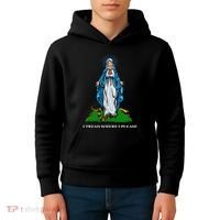 Funny Religious I Tread Where I Please Mary Versus Tread On Me Snake Kids Hoodie thumb 4