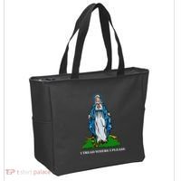 Funny Religious I Tread Where I Please Mary Versus Tread On Me Snake Tote Bag thumb 2