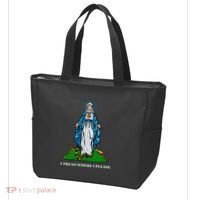 Funny Religious I Tread Where I Please Mary Versus Tread On Me Snake Tote Bag thumb 3