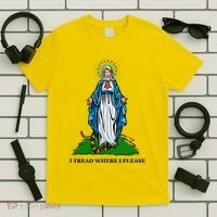 Funny Religious I Tread Where I Please Mary Versus Tread On Me Snake T-Shirt thumb 5