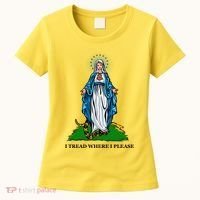 Funny Religious I Tread Where I Please Mary Versus Tread On Me Snake Women's T-Shirt thumb 0