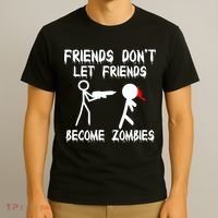 Friends Don't Let Friends Become Zombies T-Shirt thumb 3
