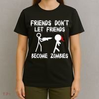 Friends Don't Let Friends Become Zombies T-Shirt thumb 4