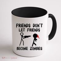 Friends Don't Let Friends Become Zombies Coffee Mug thumb 1