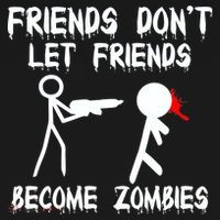 Friends Don't Let Friends Become Zombies Ornament thumb 1