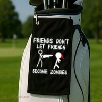 Friends Don't Let Friends Become Zombies Golf Towel thumb 2