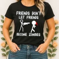 Friends Don't Let Friends Become Zombies Women's T-Shirt thumb 2