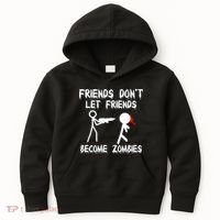 Friends Don't Let Friends Become Zombies Kids Hoodie thumb 0