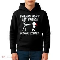 Friends Don't Let Friends Become Zombies Kids Hoodie thumb 4