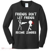 Friends Don't Let Friends Become Zombies Kids Long Sleeve Shirt thumb 0
