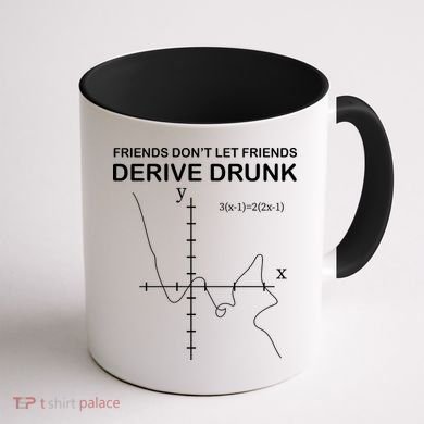 Friends Don't Let Friends Derive Drunk Coffee Mug back