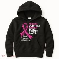 Friends Don't let Friends Fight Breast Cancer Alone Kids Hoodie thumb 0
