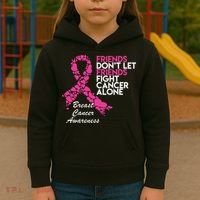 Friends Don't let Friends Fight Breast Cancer Alone Kids Hoodie thumb 3