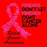 Friends Don't let Friends Fight Breast Cancer Alone Santa Hat thumb 1