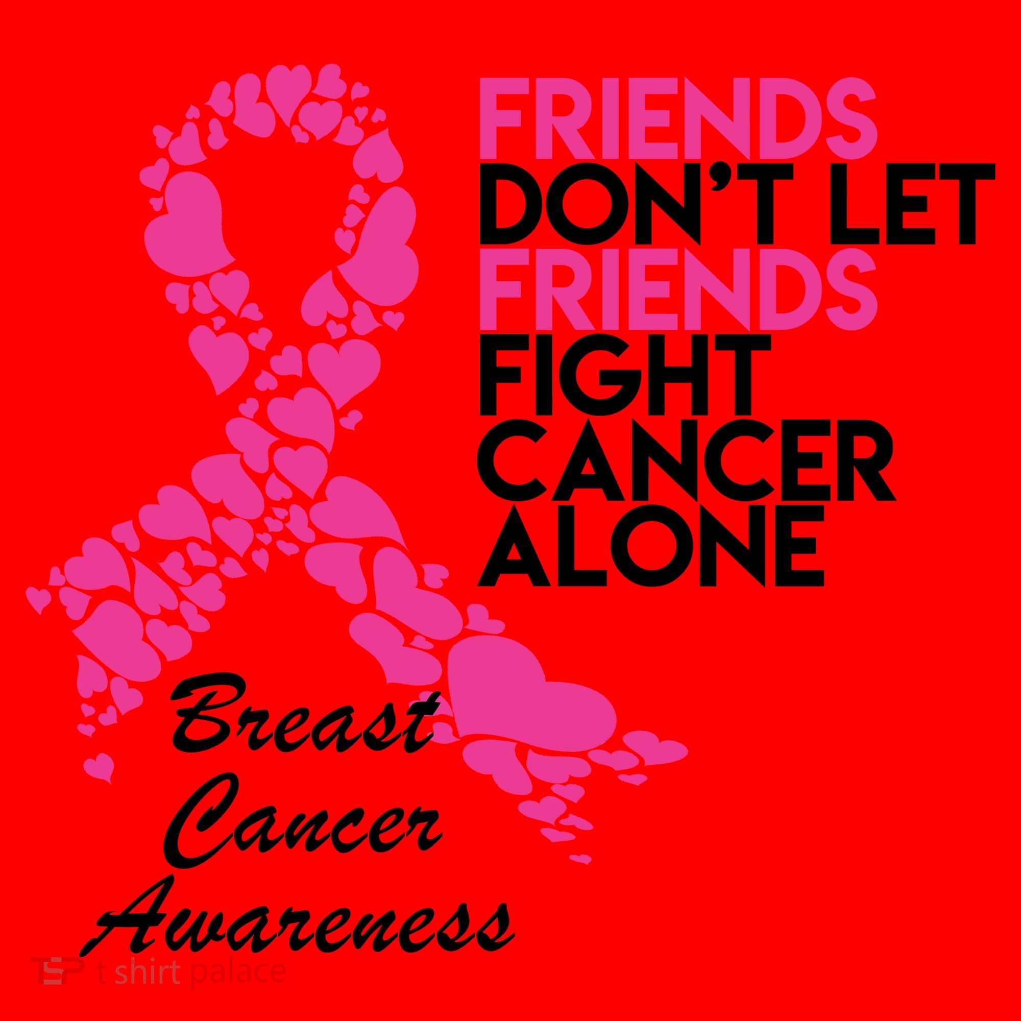 Friends Don't let Friends Fight Breast Cancer Alone Santa Hat