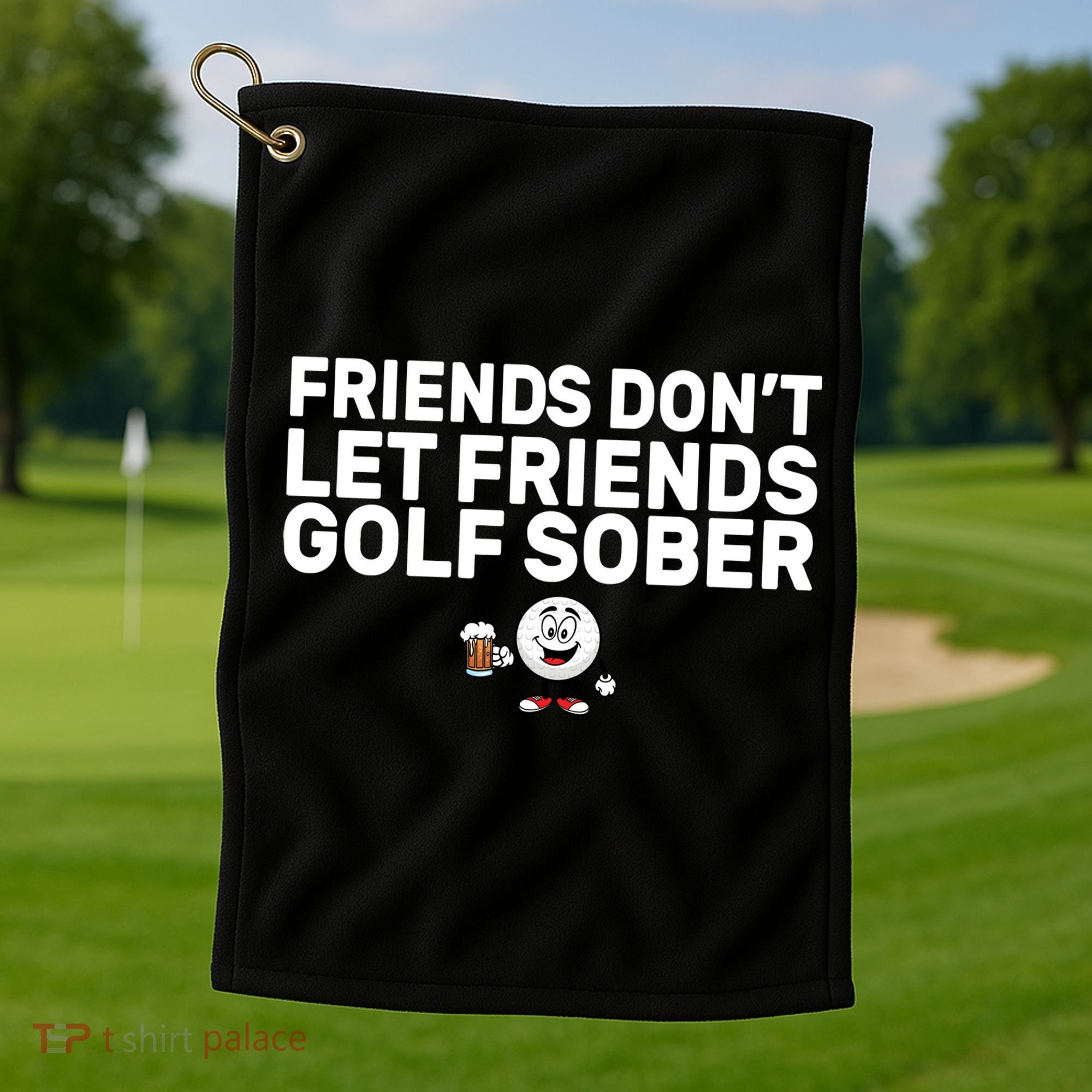 Friends Don't Let Friends Golf Sober Golf Towel