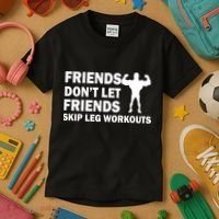 Friends Don't Let Friends Skip Leg Workouts Kids T-Shirt thumb 3