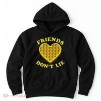 Friends Dont Lie Waffle Heart Hoodie thumb 0