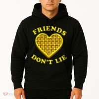 Friends Dont Lie Waffle Heart Hoodie thumb 2