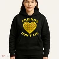 Friends Dont Lie Waffle Heart Hoodie thumb 5