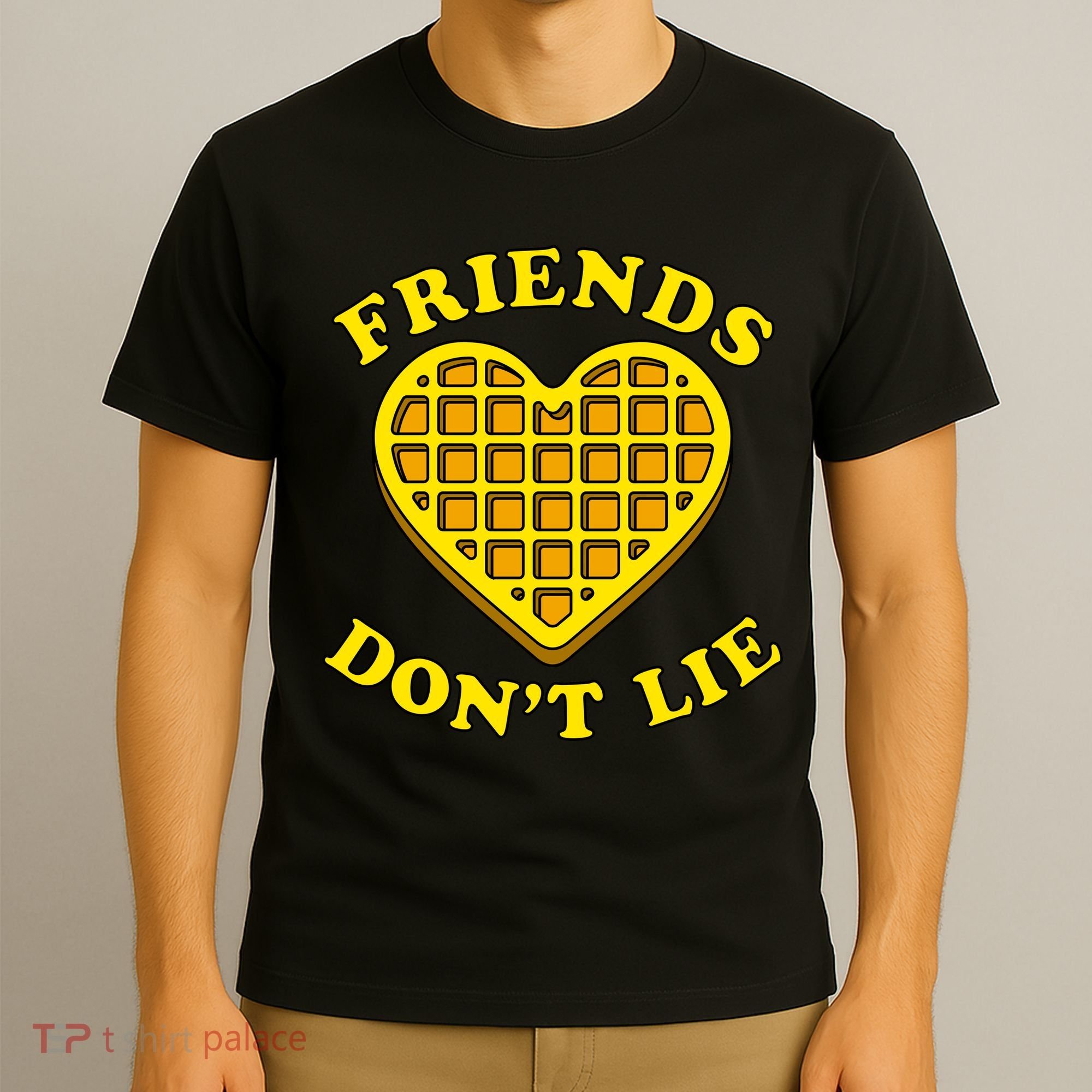 Friends Dont Lie Waffle Heart T-Shirt