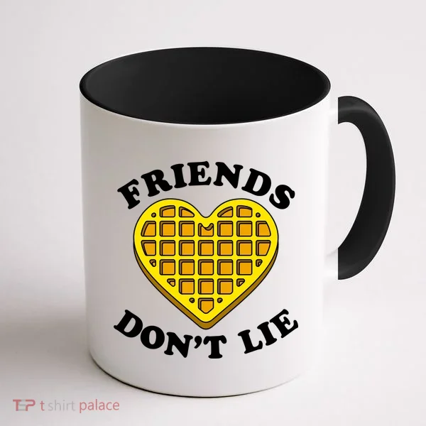 Friends Dont Lie Waffle Heart Coffee Mug