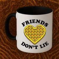 Friends Dont Lie Waffle Heart Coffee Mug thumb 2