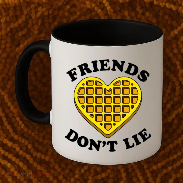 Friends Dont Lie Waffle Heart Coffee Mug