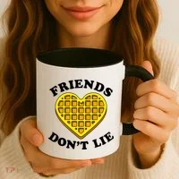 Friends Dont Lie Waffle Heart Coffee Mug thumb 3