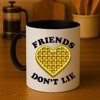 Friends Dont Lie Waffle Heart Coffee Mug thumb 4