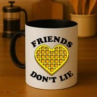 Friends Dont Lie Waffle Heart Coffee Mug thumb 4