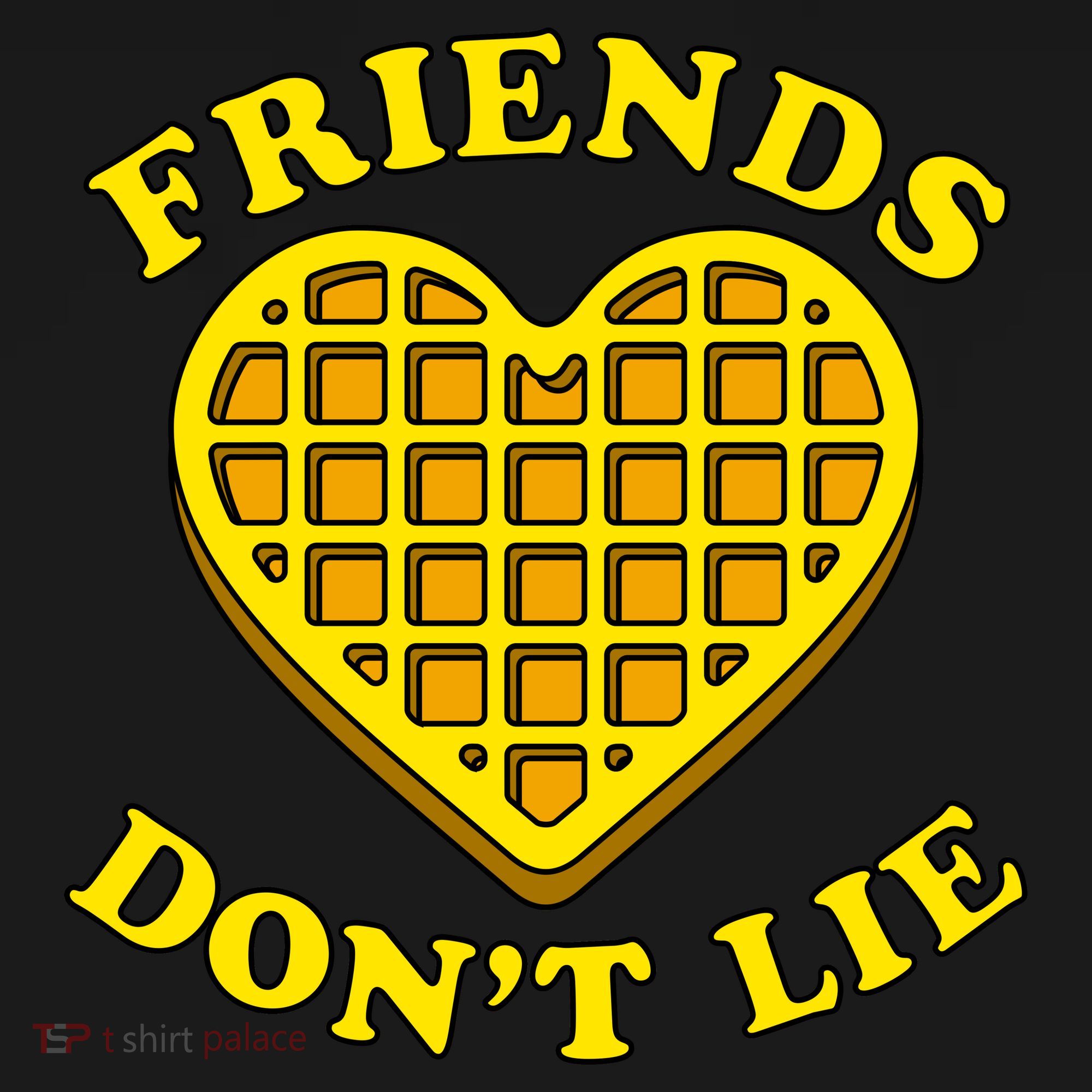 Friends Dont Lie Waffle Heart Coaster