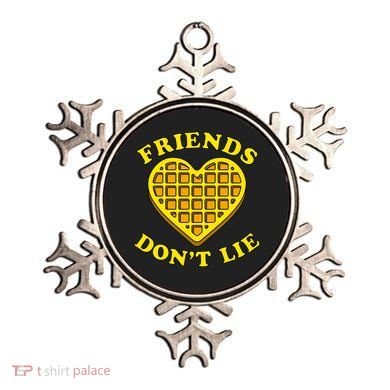 Friends Dont Lie Waffle Heart Ornament